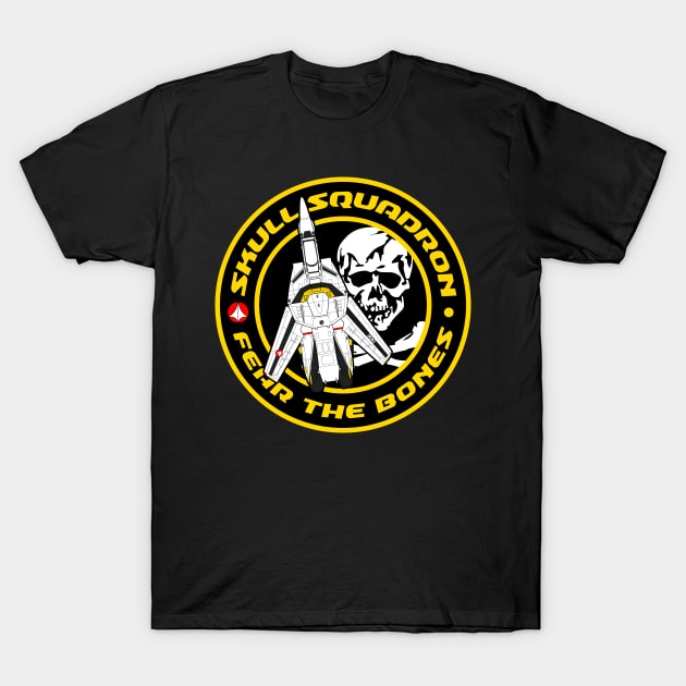 Skull Squadron Patch T-Shirt by d4n13ldesigns